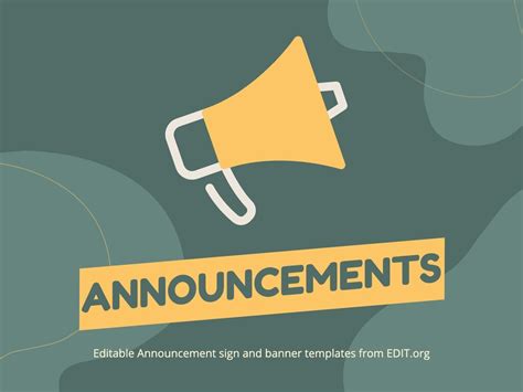 Announcement Pag.